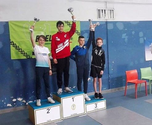 1° Davide Tauro - Accademia Scherma Marchesa Torino, 2° Pietro D'Aquino - Circolo Scherma Aosta, 3° Tommaso Gaudio - Club Scherma Casale, 3° Andrea Ippolito - Isef Torino