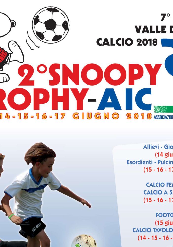 Calcio: Snoopy Trophy 2018-AIC si presenta alla Maison Gargantua