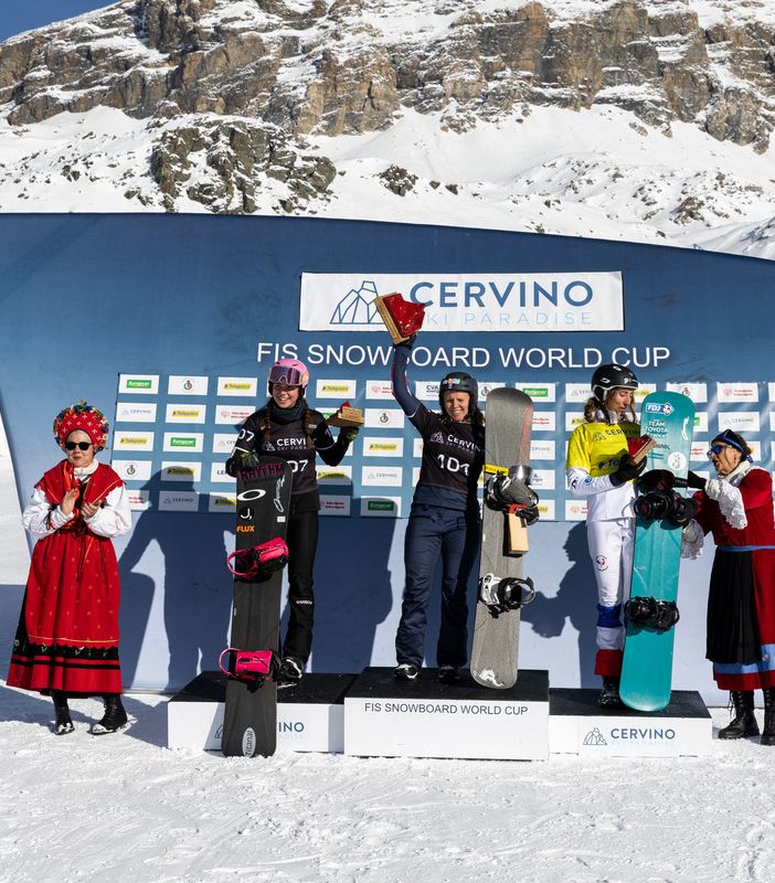 Snowboard: Bankes e Bozzolo festeggiano ai piedi della Gran Becca