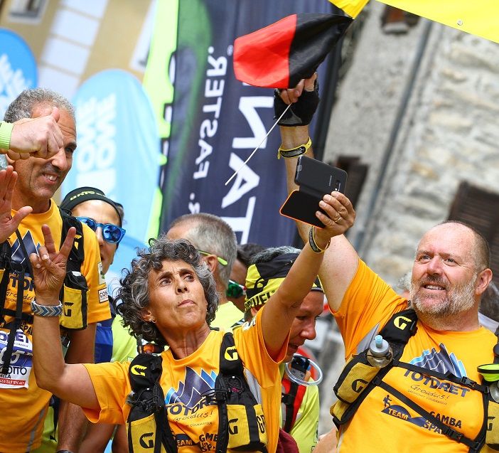 Alcuni atleti di Gambe in spalla al Tor des Geants
