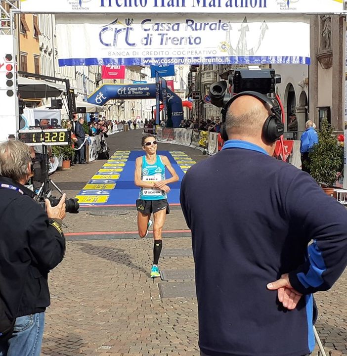 Catherine Bertone al traguardo di Trento