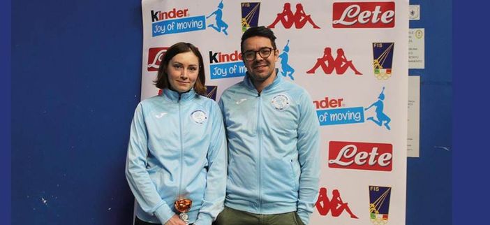 Magdalena Jarek Campioni con il maestro Alessandro Funghi Magdalena Jarek Campioni con il maestro Alessandro Funghi