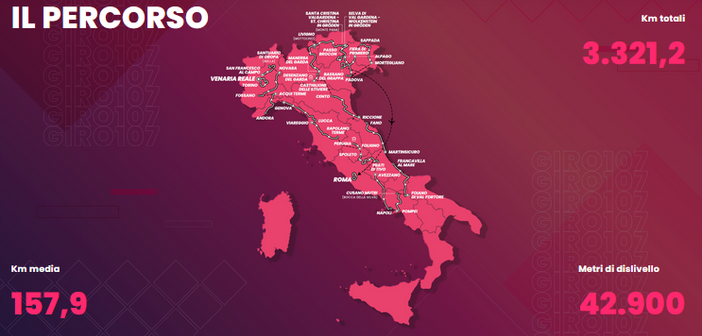 Giro d'Italia 2024: "Grande partenza" da Venaria Reale