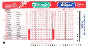 Nuova schedina totocalcio