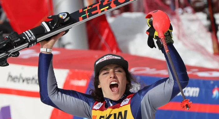 Federica Brignone esulta Federica Brignone esulta