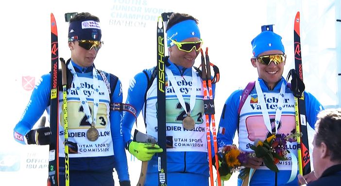Biathlon: Oro e bronzo per l'Italia nelle Staffette di Soldier Hollow Biathlon: Oro e bronzo per l'Italia nelle Staffette di Soldier Hollow