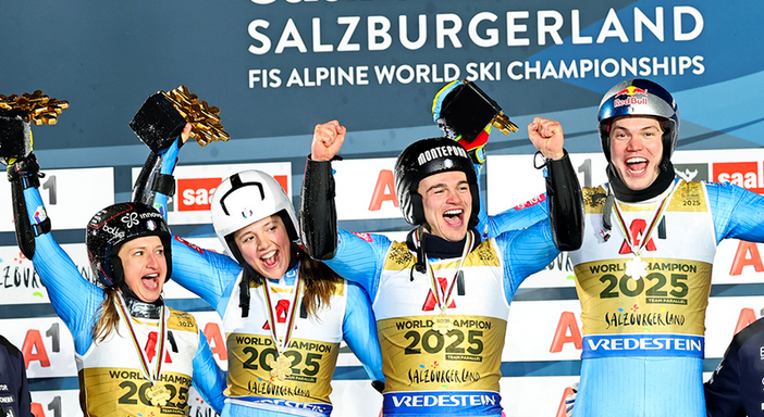 ITALIA, E’ ORO! VINATZER, DELLA VITE, DELLA MEA E COLLOMB TRIONFANO NEL PARALLELO A SAALBACH 2025 ITALIA, E’ ORO! VINATZER, DELLA VITE, DELLA MEA E COLLOMB TRIONFANO NEL PARALLELO A SAALBACH 2025