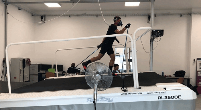 Pellegrino durante il test Pellegrino durante il test