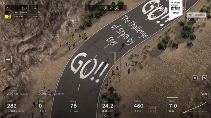 João Almeida e Ben Zwiehoff sui tornanti dello Stelvio João Almeida e Ben Zwiehoff sui tornanti dello Stelvio