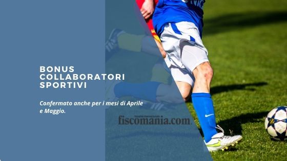 Da oggi al via bonus compensi collaboratori sportivi