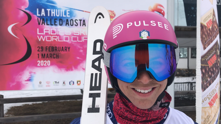 Elena Curtoni appena arrivata a La Thuile Elena Curtoni appena arrivata a La Thuile