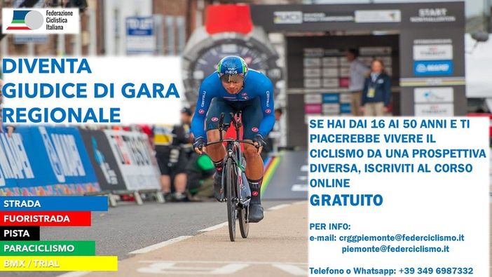Ciclismo: Ancora aperte le iscrizioni al corso di Giudice di gara regionale Ciclismo: Ancora aperte le iscrizioni al corso di Giudice di gara regionale