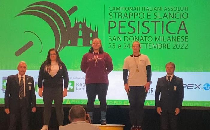 Aurora Pititto sul gradino più alto del podio Aurora Pititto sul gradino più alto del podio