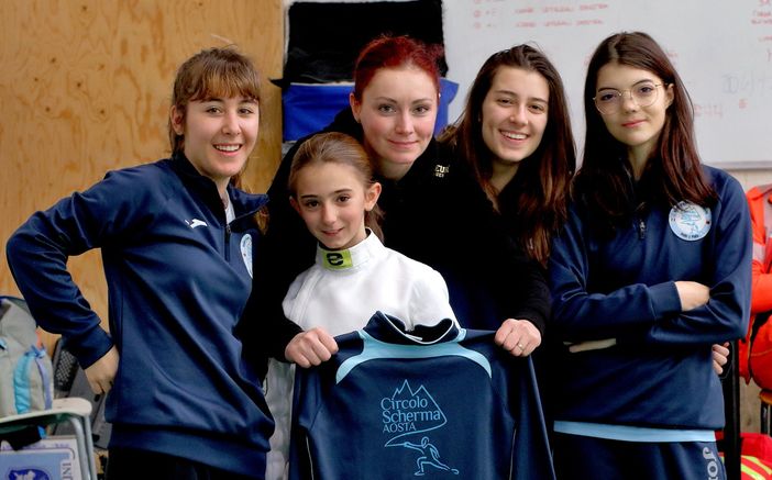 La squadra Cadette con Francesca Armaroli