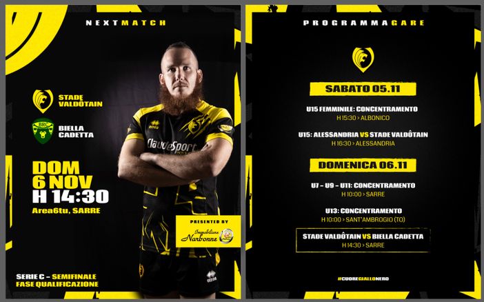 Rugby: Gli impegni dello Stade Valdôtain Rugby