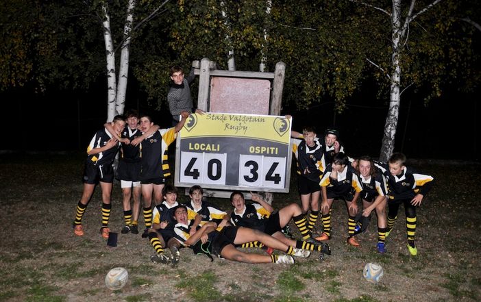 Giocatori da sx a dx in piedi: Clemy Ferré, Tommaso Vestena, Elia Tropiano, Denis Pal Alexandru, David Battendier, Laino Alessandro, Rosa Jacopo, Carlo Gobbi. Sdraiati da sx a dx: Domenico Scarfó, Matteo Sebastiani, Jacques Becquet, Filippo Malacarne.