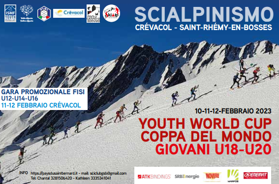 Coppa del Mondo Giovani di scialpinismo 10-11-12 febbraio 2023 a Crévacol