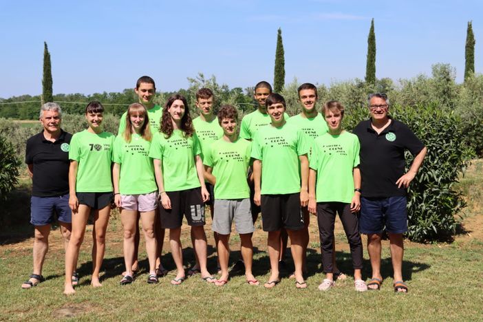 In prima fila, il tecnico Serradura, Giannattasio, Aresca, Linty, Gianchini, Berthod, Vallet, il tecnico Sposato. In seconda fila Casadei, Franciscono, Faye, Vuillermoz In prima fila, il tecnico Serradura, Giannattasio, Aresca, Linty, Gianchini, Berthod, Vallet, il tecnico Sposato. In seconda fila Casadei, Franciscono, Faye, Vuillermoz