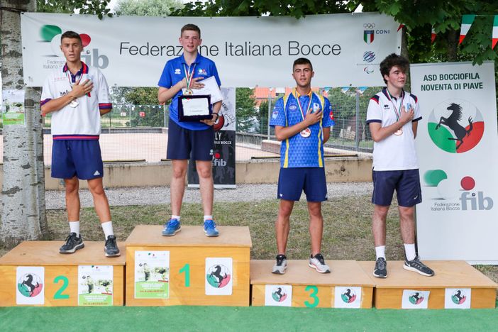 Il podio della competizione Individuale Under 18 maschile