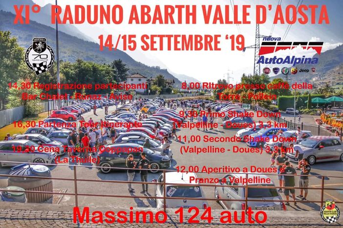 Automobilismo: A Doues e Valpelline si radunano le mitiche Abarth Automobilismo: A Doues e Valpelline si radunano le mitiche Abarth