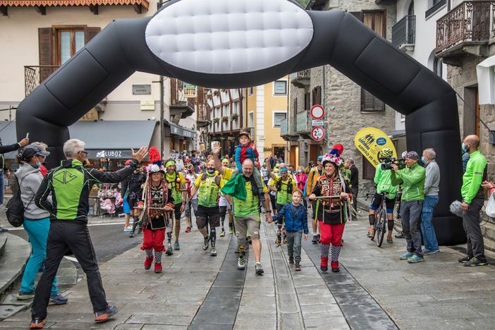 L'arrivo trionfale a Courmayeur