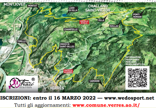 Trail: 5^ edizione CASTLE’S TRAIL – VERRES 19/3/2022
