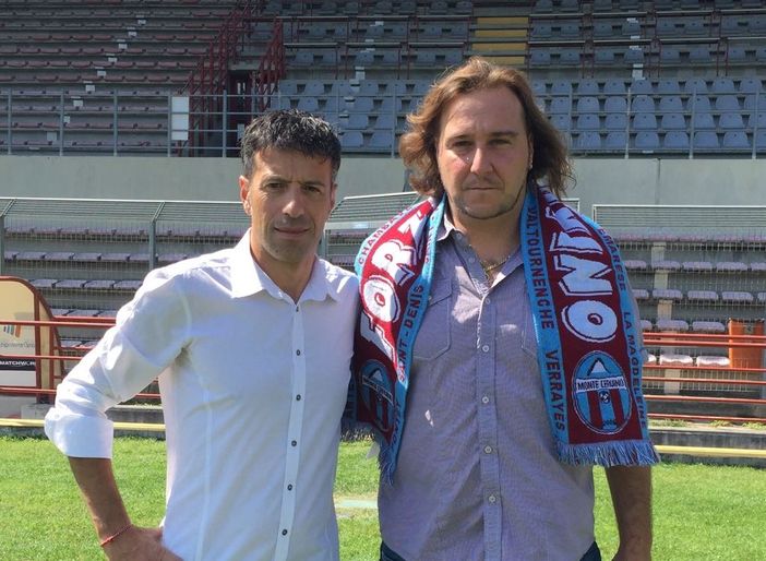 Luca Bertuletti con il mister Marco Antognoli