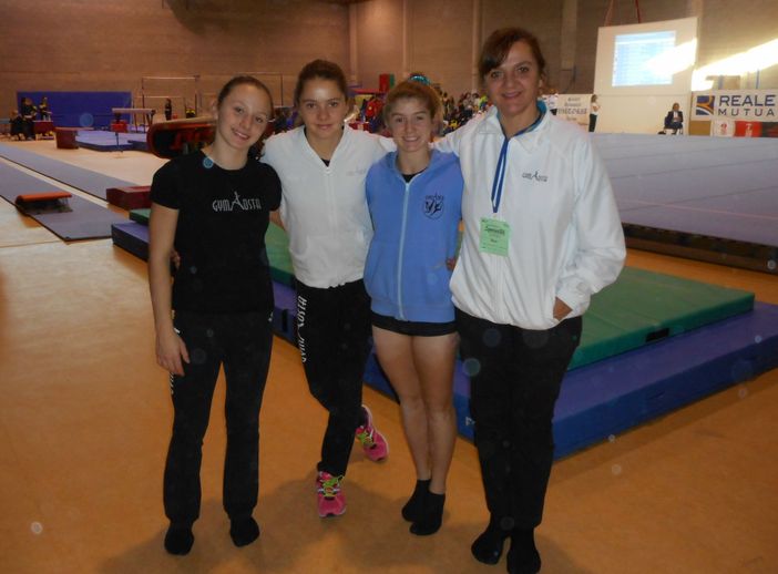 Enrica, Hélène, Elisa con Gabriella Boaretto