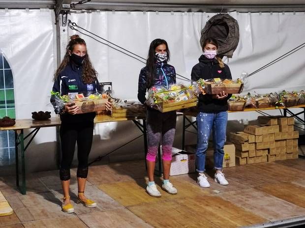 Podio femminile e, nell'articolo il podio maschile (foto Atletica Monterosa)
