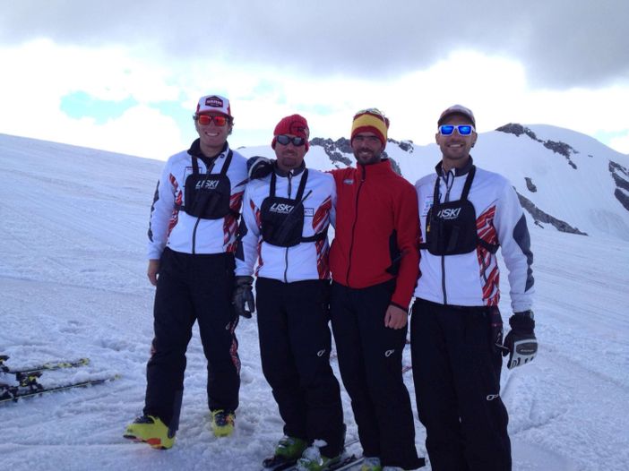 Gli allenatori della squadra Asiva di sci alpino: da sinistra Laurent Praz,Giuseppe Butelli, Ettore Mosca Barberis e Marco Dovana Gli allenatori della squadra Asiva di sci alpino: da sinistra Laurent Praz,Giuseppe Butelli, Ettore Mosca Barberis e Marco Dovana