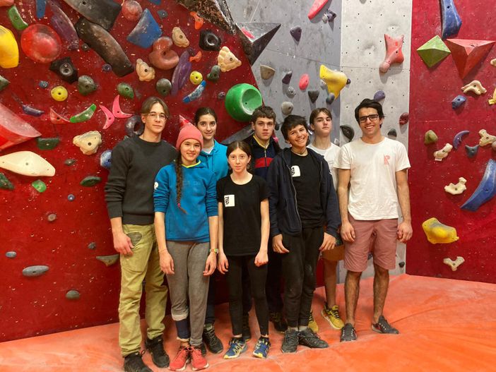 Da sn:: Federico Deleonard, Greta Baccon, Claire Charbonnier, Alessia Raspo, Jean-Marie Joly, Giacomo Zanetti, Michael Fassino e Antonio Charrere Da sn:: Federico Deleonard, Greta Baccon, Claire Charbonnier, Alessia Raspo, Jean-Marie Joly, Giacomo Zanetti, Michael Fassino e Antonio Charrere