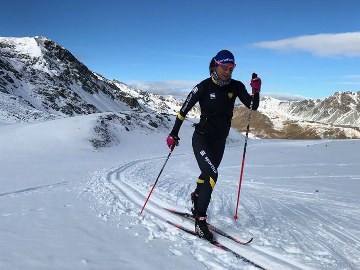 Fondo: Greta Laurent ed Elisa Brocard nella prova di Campionato Italiano Fondo: Greta Laurent ed Elisa Brocard nella prova di Campionato Italiano