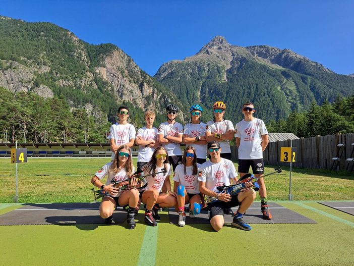 Biathlon: il Progetto Children in allenamento atletico a Bionaz