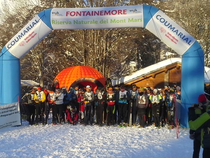 Ciaspolcup 2015, la partenza della tappa di Coumarial Ciaspolcup 2015, la partenza della tappa di Coumarial