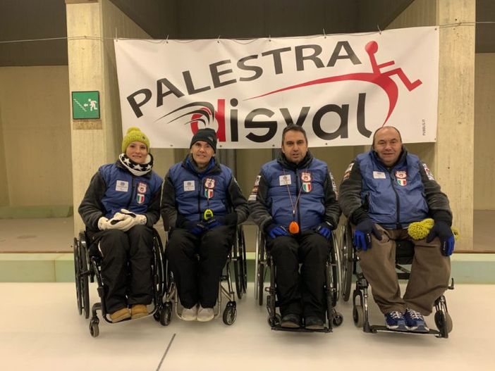 La formazione della Disval Asd: Giuliana Turra, Fabrizio Bich, Egidio Marchese ed Emanuele Spelorzi