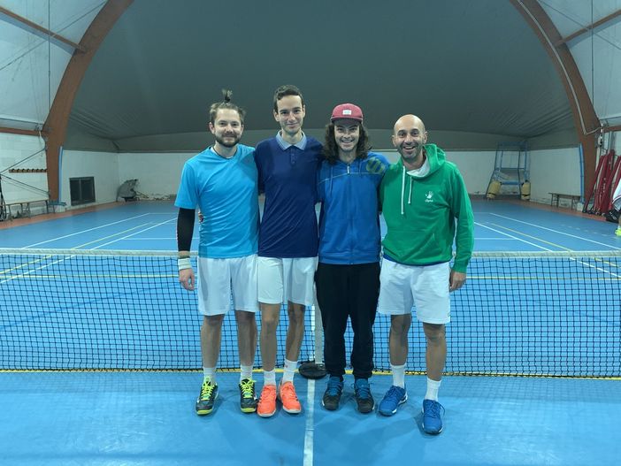 Da sn: Alessandro Sacco, Davide D'Achille, Ludovico Riconda e Erik Montegrandi Da sn: Alessandro Sacco, Davide D'Achille, Ludovico Riconda e Erik Montegrandi