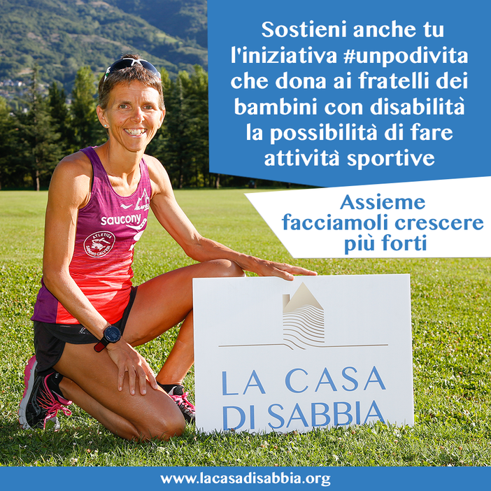 Podismo: Catherine Bertone corre per  'La casa di sabbia'