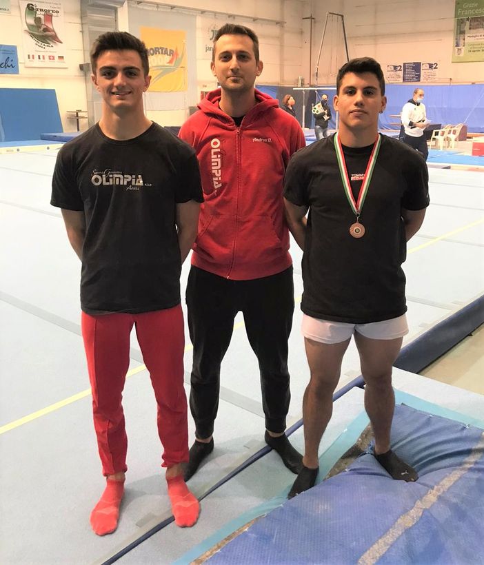 Tommaso Morra di Cella, il tecnico Andrea Dondeynaz e Didier Bétemps Tommaso Morra di Cella, il tecnico Andrea Dondeynaz e Didier Bétemps