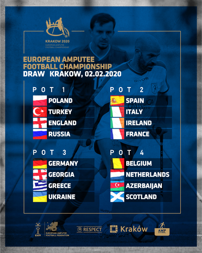 Calcio amputati: al Congresso EAFF di Cracovia il sorteggio degli Europei