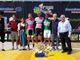 Nella foto ciclocolor.com Cuaz in maglia rosa al termine della prima tappa