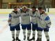 Hockey ghiaccio: Quattro Gladiators vestiti di azzurro