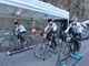 Riscaldamento prima del via a Verona (foto Acmediapress)