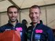 Da sinistra i due atleti dell'Apd Pont-Saint-Martin: Matteo Savin e Gabriele Beltrami. Sotto alcuni momenti della  Poya du Contrebandjé