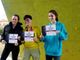 Podio Femminile Boulder da sx Miriam Pramotton (2a), Arianna Anello (2a), Claire Charbonnier (1a)