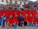 Foto di Gruppo con al centro in giacca blue il responsabile sportivo ana vda il Vicepresidente di coordinamento Edi Aymonod
