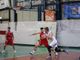 Un momento del match