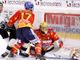 Un momento della Supercoppa 2020 con la vittoria dell'Asiago per 4:2 sul Merano (Foto Serena Fantini)
