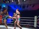 Martine Michieletto (a sn) in azione sul ring