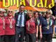 Medaglia argento terna composta da Danna Rosanna, Vout Silvana, Sage Luciana (terna in basso SX-) medaglia oro per la (terna in basso DX) Gontier Anna, Cuaz Katia, Marquet Pascasia