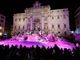 La Fontana di Trevi, simbolo di Roma, illuminata di Rosa a 100 giorni dal via del Giro d'Italia